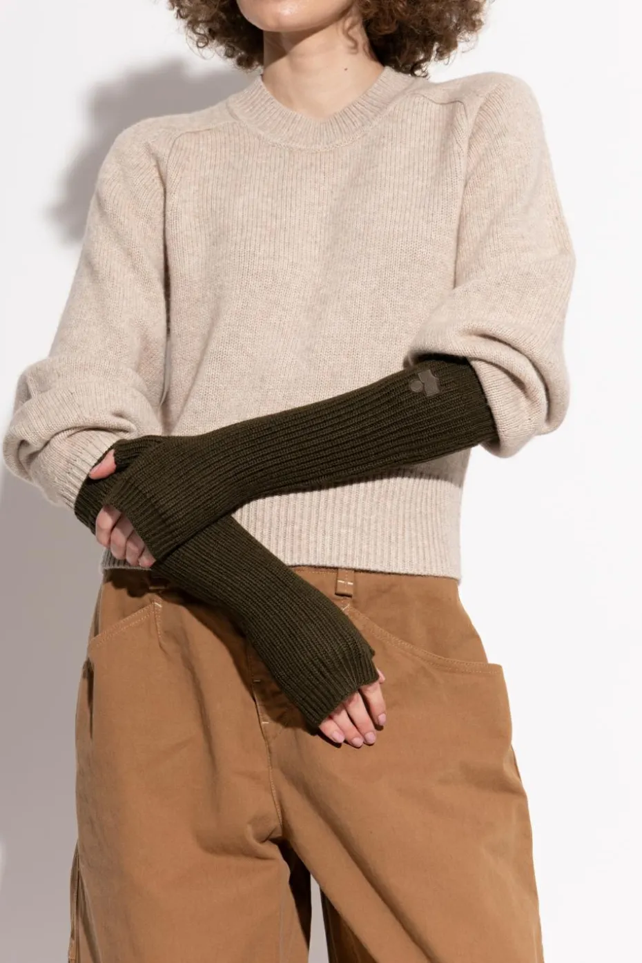 Isabel Marant GREEN "Enos" gloves