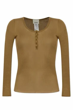 Isabel Marant GREEN Ribbed top Lamyli