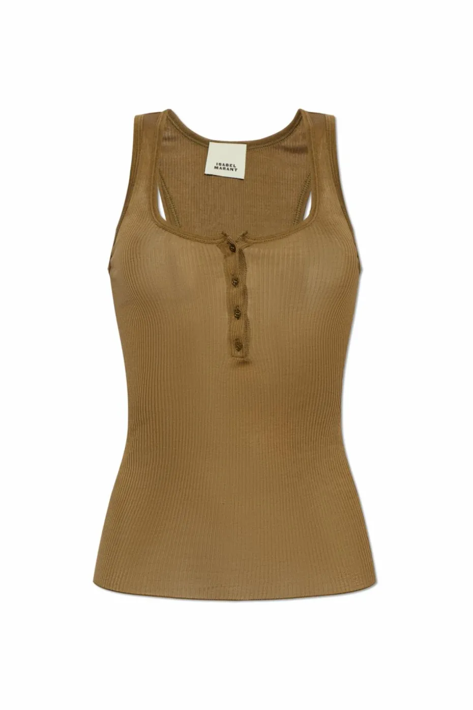Isabel Marant GREEN Ribbed top 'Louisa'