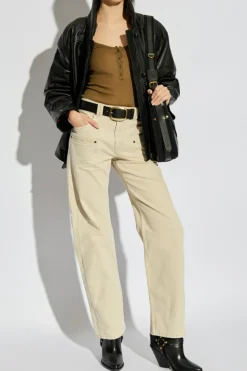 Isabel Marant GREEN Ribbed top 'Louisa'