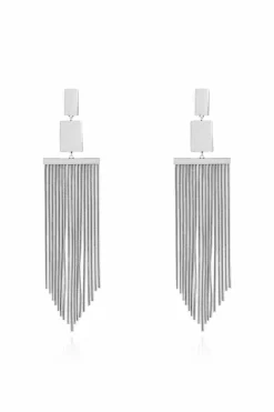 Isabel Marant SILVER Brass earrings "Fringe"