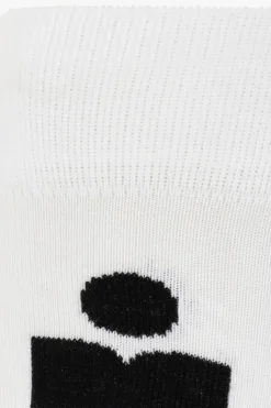 Isabel Marant WHITE Long socks with logo