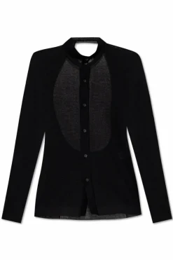 Issey Miyake BLACK Cardigan with cut-out