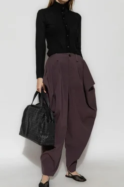 Issey Miyake BLACK Cardigan with cut-out
