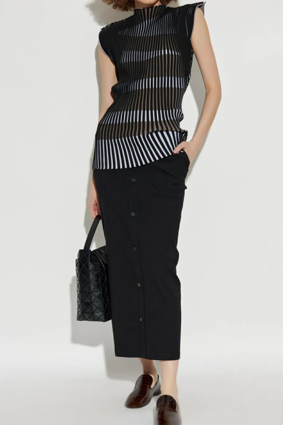 Issey Miyake BLACK Long skirt