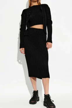 Issey Miyake BLACK Pleated skirt