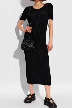 Issey Miyake BLACK Pleated dress