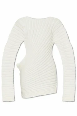 Issey Miyake cream Pleated top