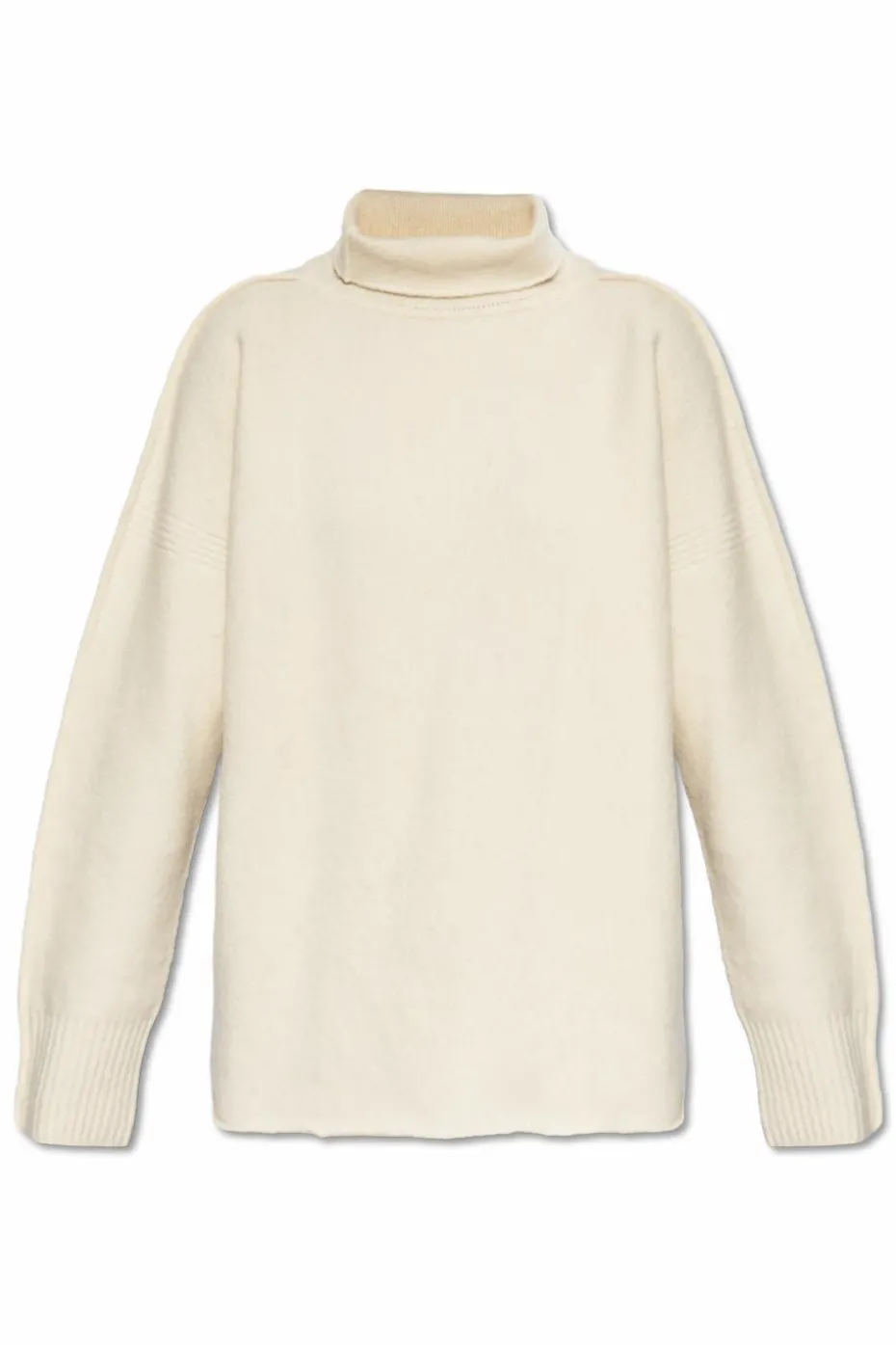 Issey Miyake cream Turtleneck with wool finish
