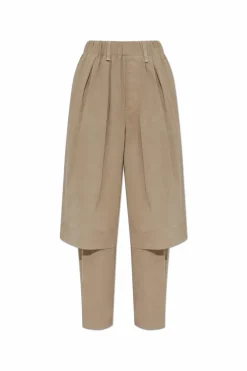 Issey Miyake GREEN Pleated trousers