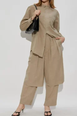 Issey Miyake GREEN Pleated trousers