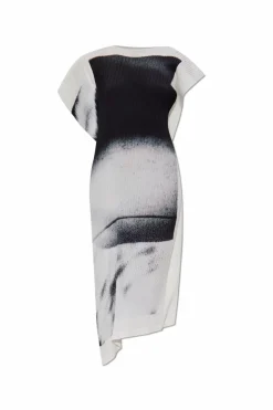 Issey Miyake WHITE Pleated dress