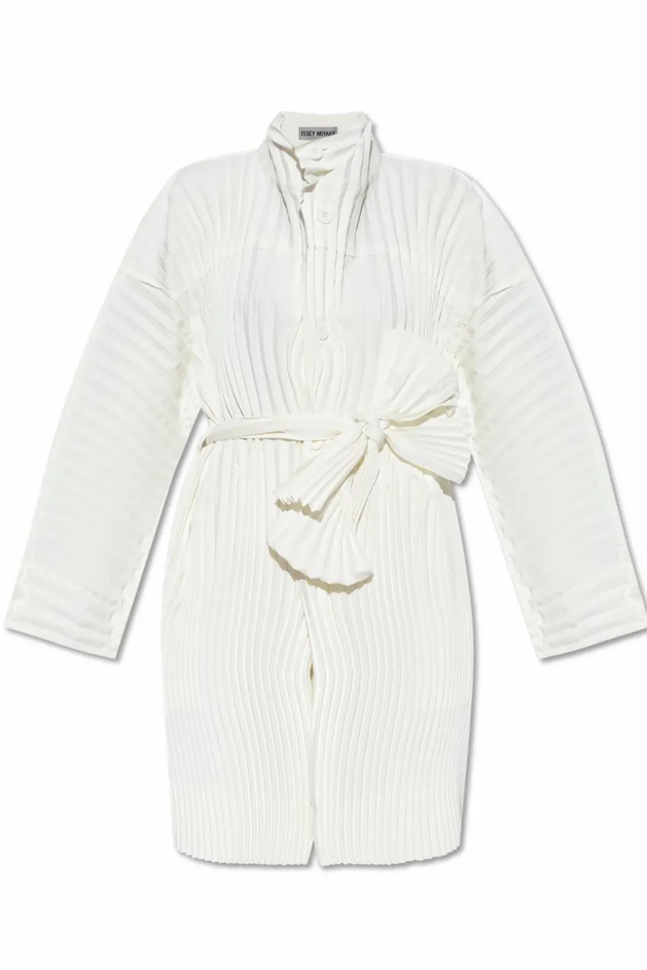 Issey Miyake WHITE Pleated coat