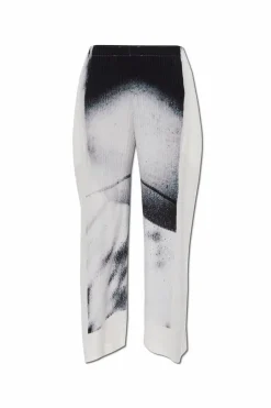 Issey Miyake WHITE Pleated trousers