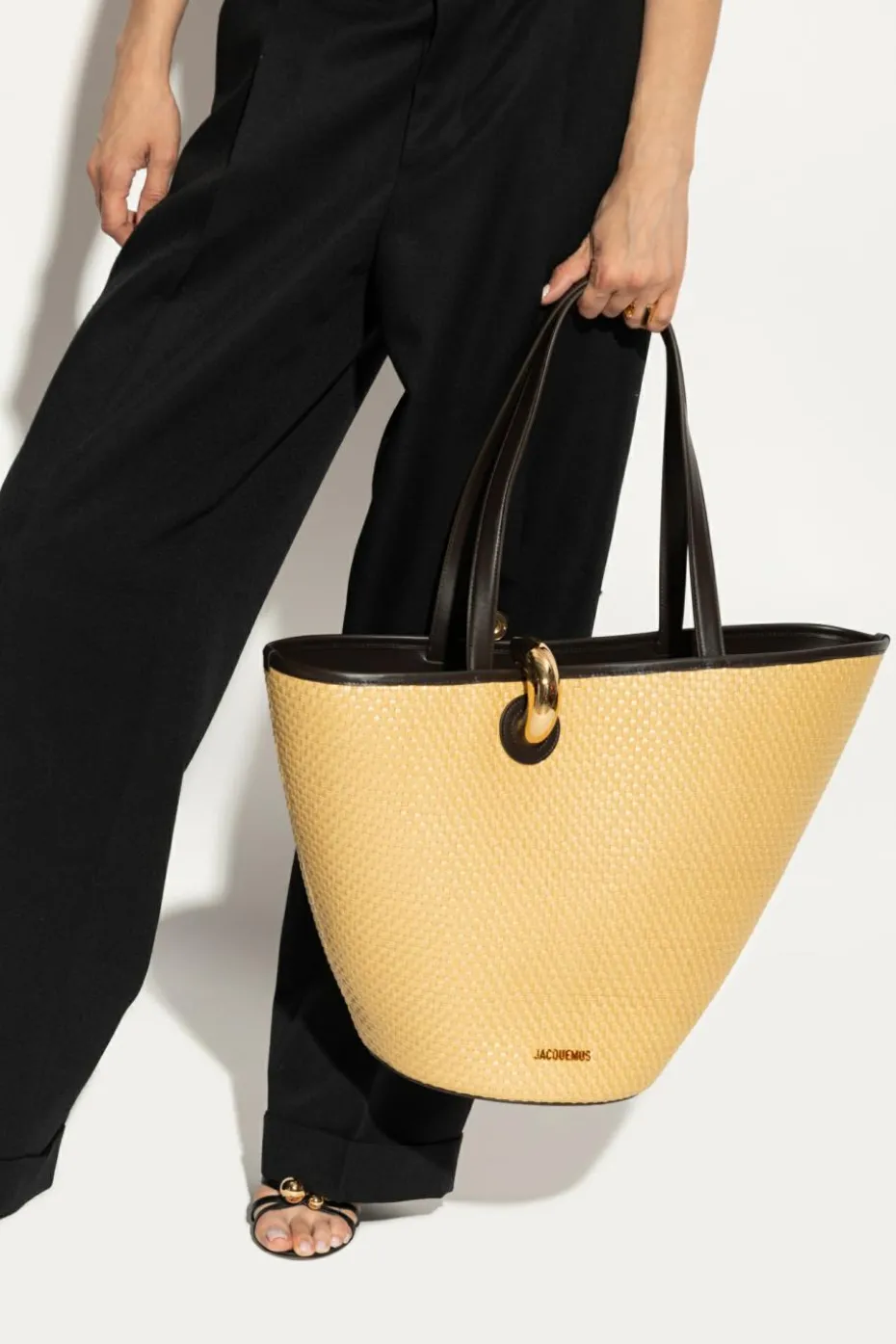 Jacquemus beige "Bambola" shopper bag