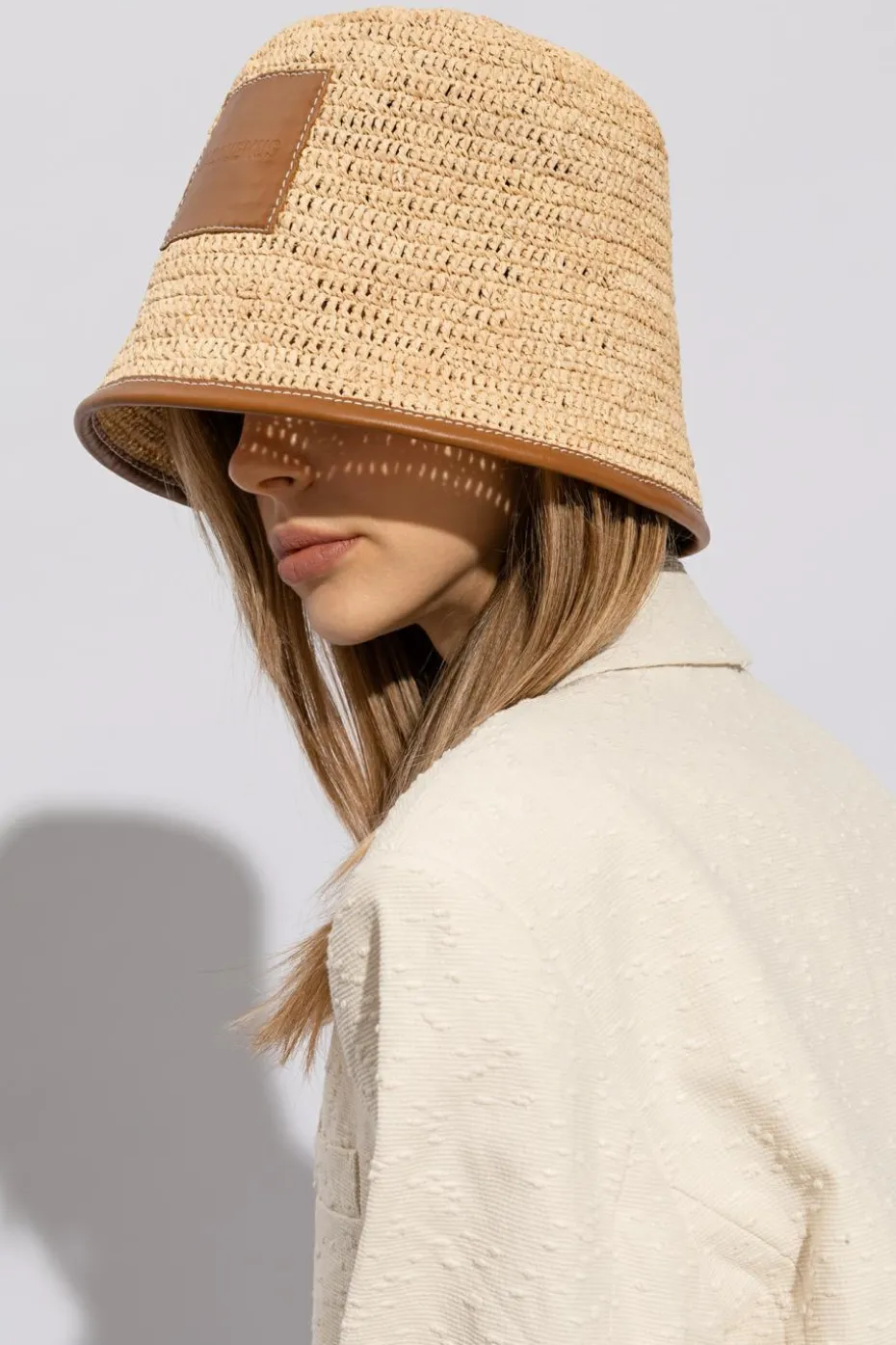 Jacquemus beige Braided hat 'Soli'