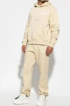 Jacquemus beige Sweatpants with logo