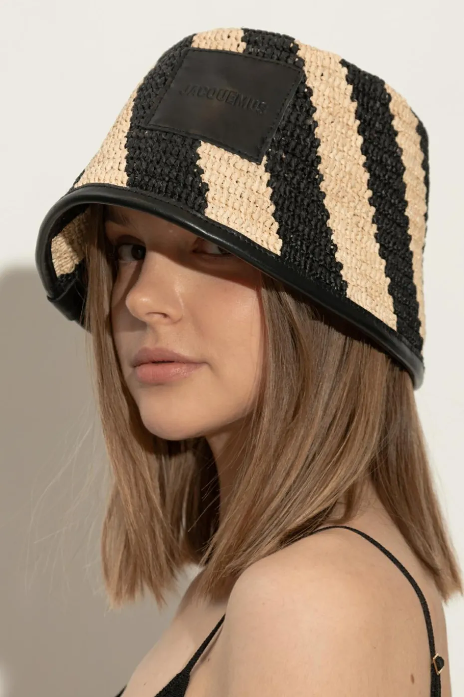 Jacquemus beige Woven Hat