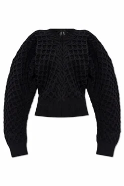 Jacquemus BLACK āBoule Torsadeā oversize sweater