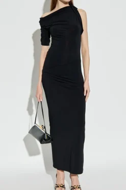Jacquemus BLACK "Drapeado" dress