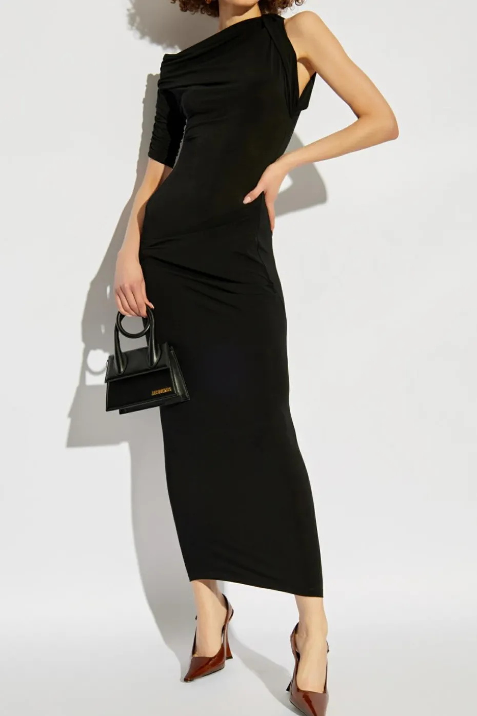 Jacquemus BLACK Drapeado Dress