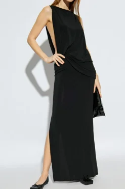 Jacquemus BLACK Dress Peplo Longue