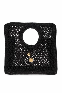 Jacquemus BLACK Handbag `Le Petit Carre Spiaggia`