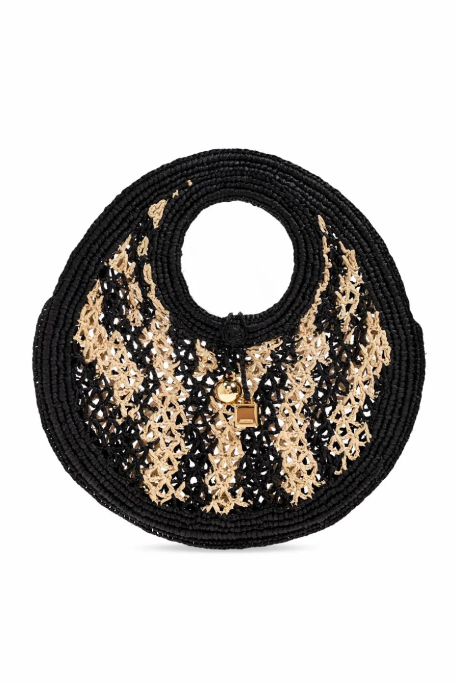 Jacquemus BLACK Handbag `Le Petit Rond Spiaggia`