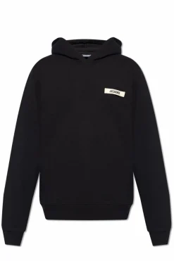 Jacquemus BLACK Hoodie with logo