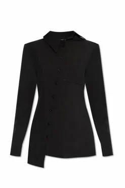 Jacquemus BLACK ‘Pablo’ asymmetrical shirt