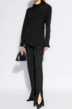 Jacquemus BLACK ‘Pablo’ asymmetrical shirt