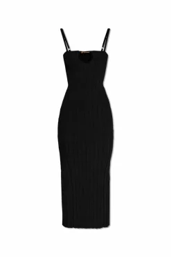 Jacquemus BLACK ‘Sierra’ ribbed slip dress