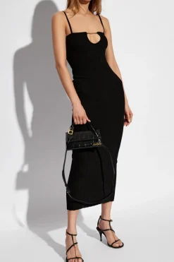 Jacquemus BLACK ‘Sierra’ ribbed slip dress