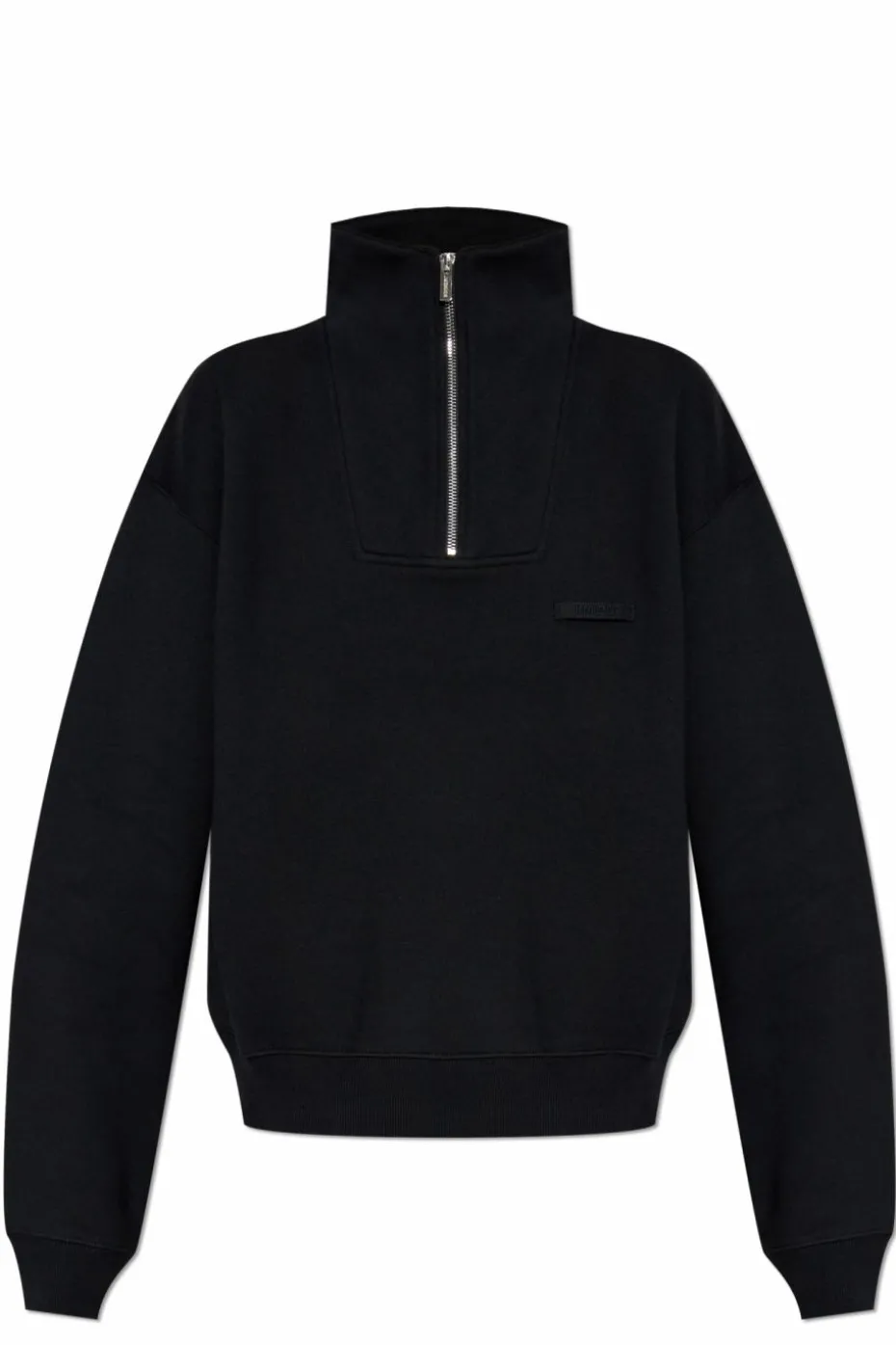 Jacquemus BLACK Sweatshirt with logo patch