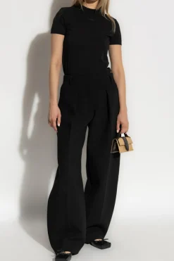 Jacquemus BLACK T-shirt with logo