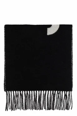 Jacquemus BLACK Wool scarf with logo