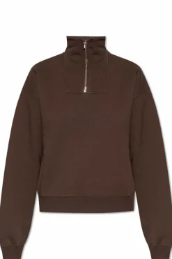 Jacquemus BROWN Sweatshirt with stand-up collar