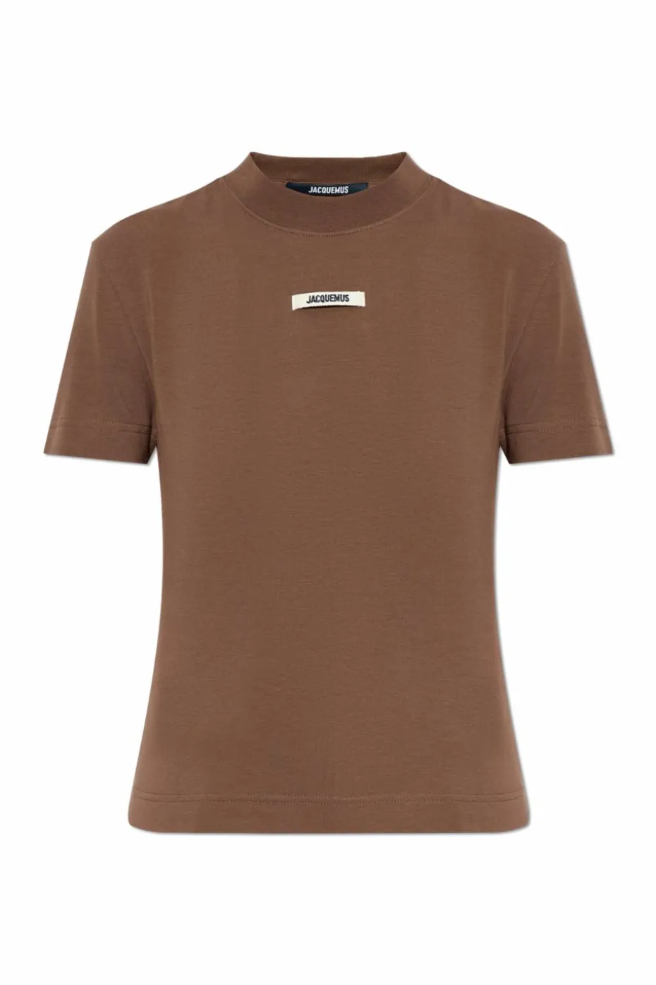 Jacquemus BROWN T-shirt with logo patch