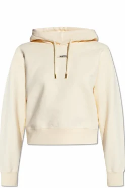 Jacquemus cream Hoodie with logo