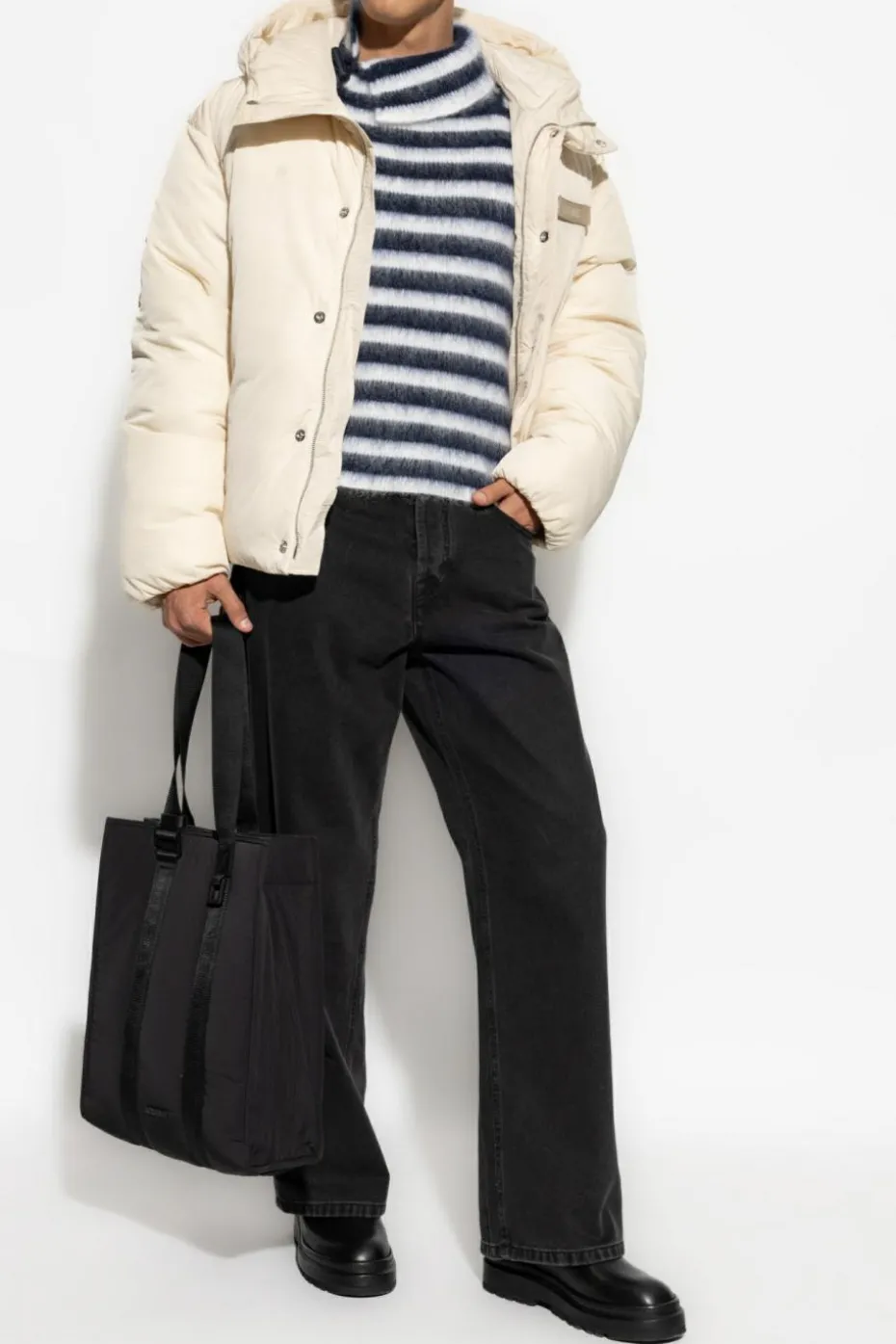Jacquemus cream Jacket with logo
