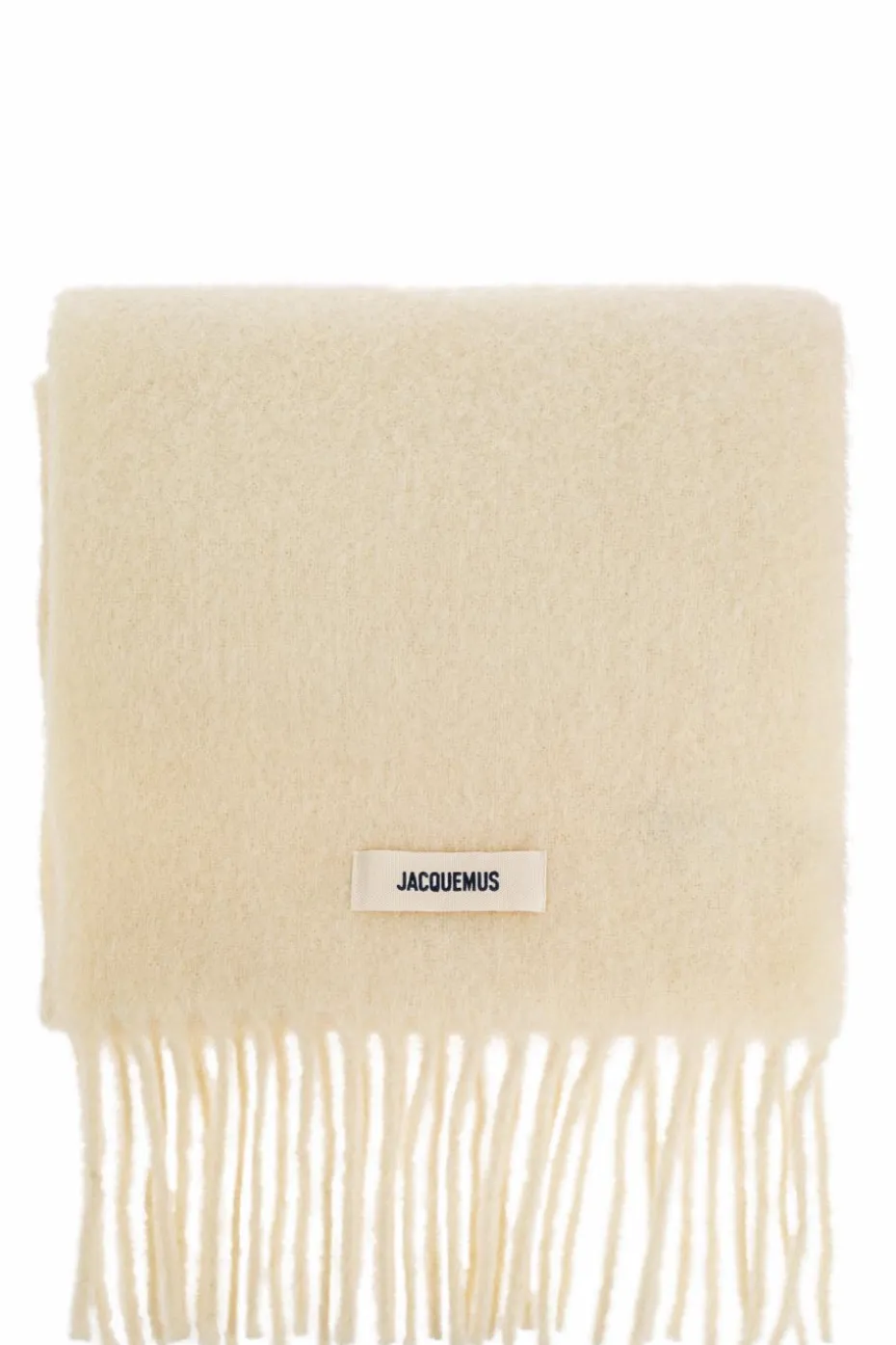 Jacquemus cream Scarf with logo patch