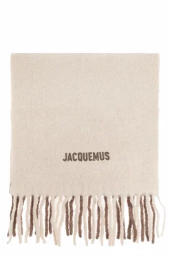 Jacquemus cream Scarf with logo