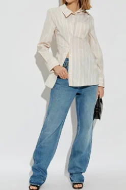 Jacquemus cream Shirt with logo