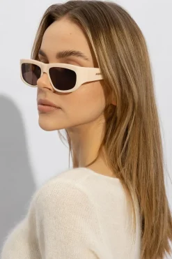 Jacquemus cream Sunglasses with logo