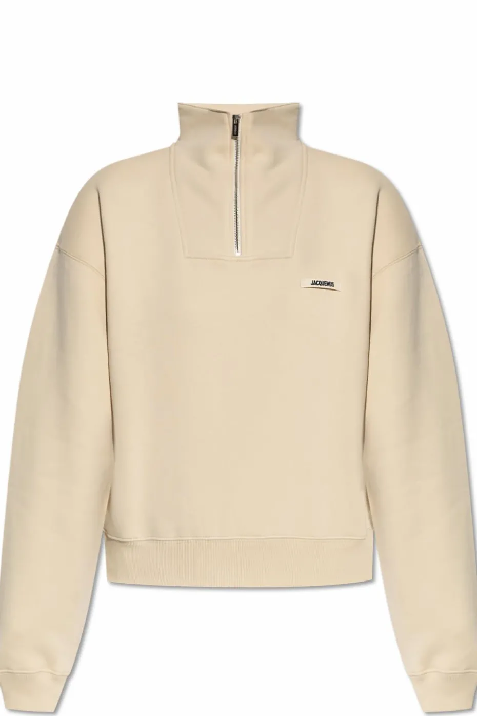 Jacquemus cream Sweatshirt with stand-up collar