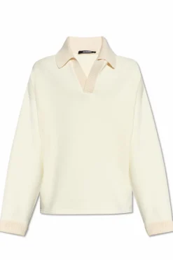 Jacquemus cream Sweatshirt with collar