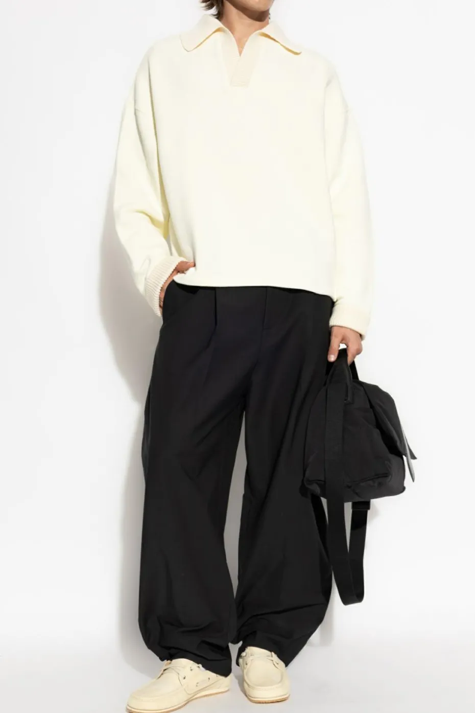 Jacquemus cream Sweatshirt with collar