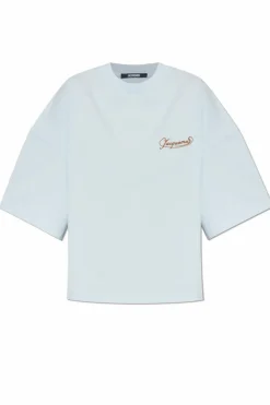 Jacquemus light blue T-shirt with logo