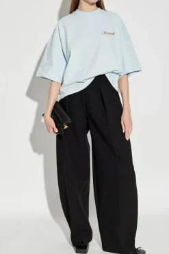 Jacquemus light blue T-shirt with logo