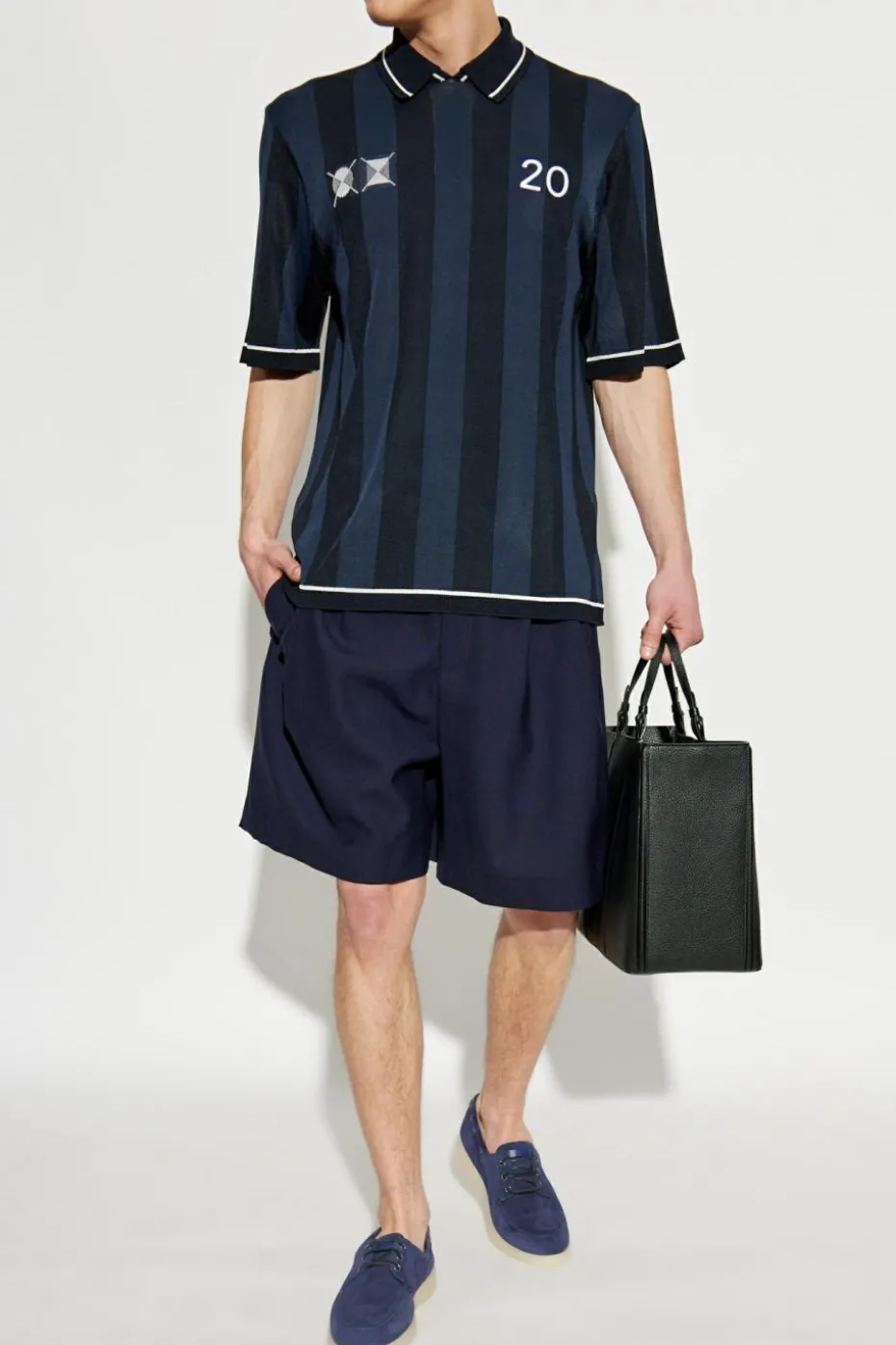 Jacquemus NAVY BLUE Patterned polo